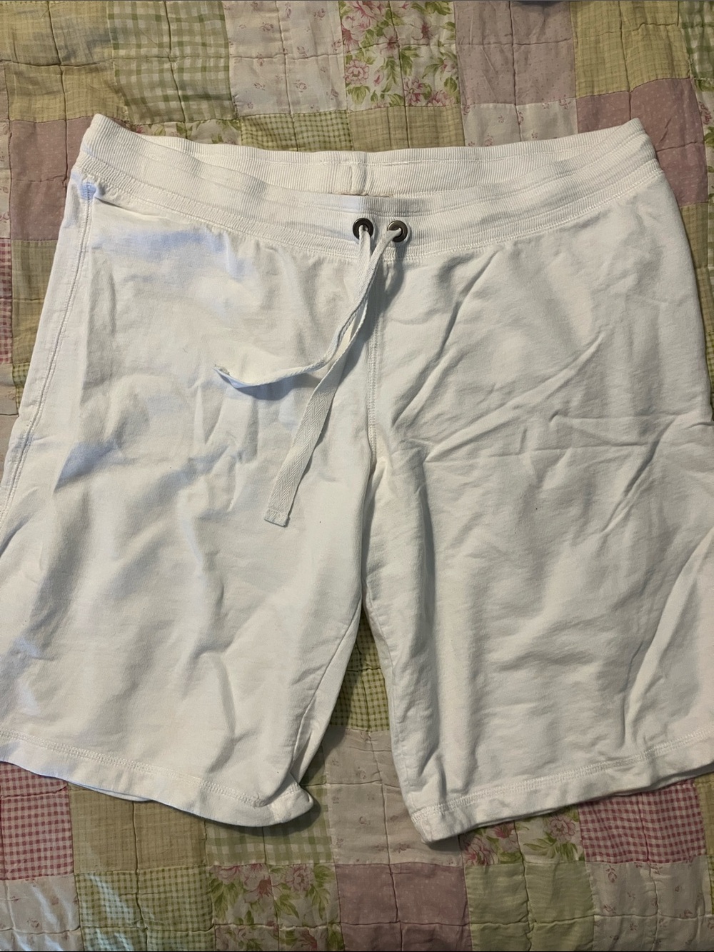 Merona White Cotton Pull-On Shorts with Drawstring